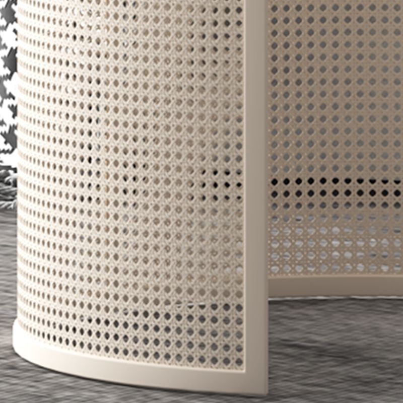 Modernism Round Glass and Steel Coffee Cocktail Table - 17.7"/19.7" H