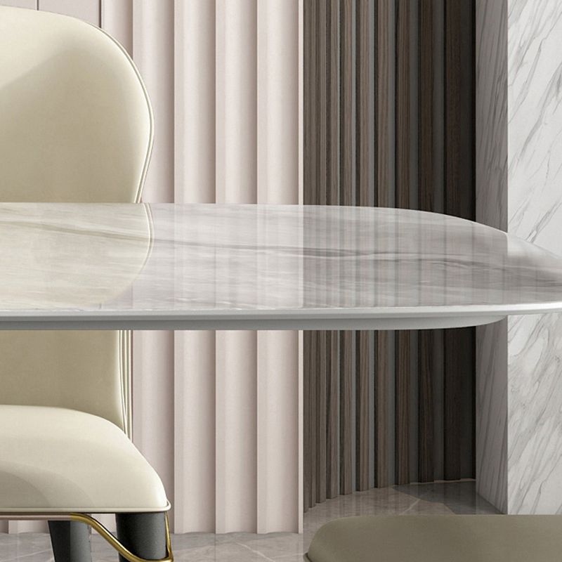 Modern Stone Top Dining Table Set 1/2/5/6 Pieces Rectangle Indoor Dinette Set