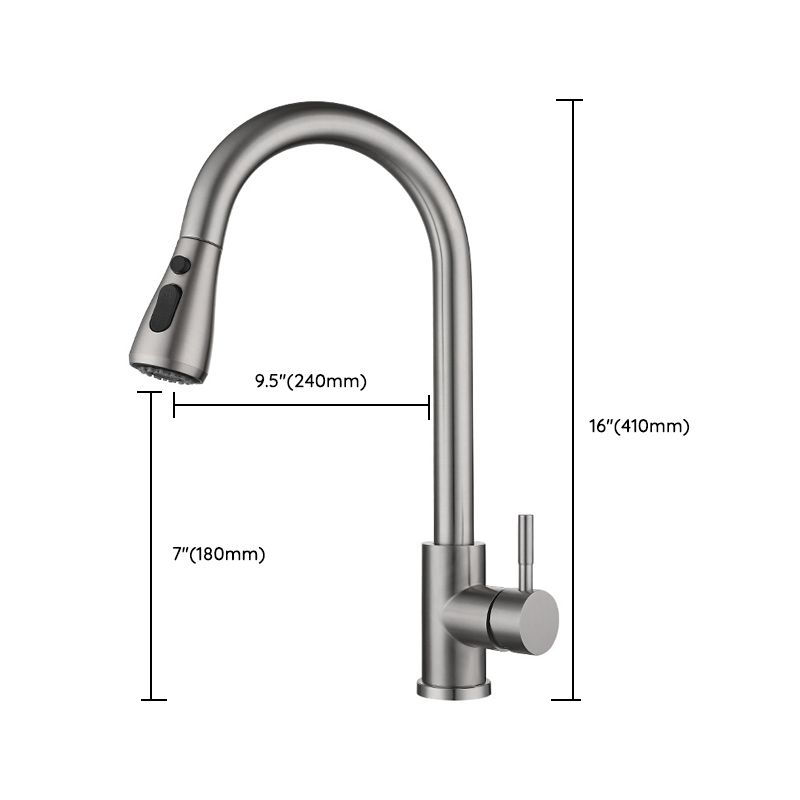 Modern Touch Sensor Kitchen Faucet Stainless Steel Swivel Spout with Pull down Sprayer