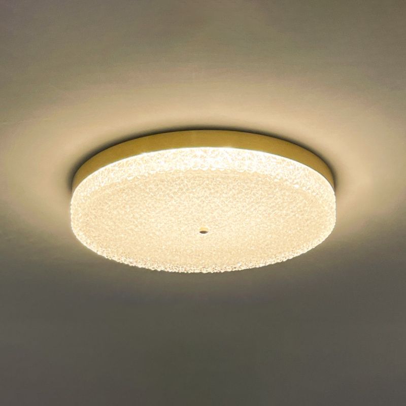 Ronde LED-plafondlamp modern koper 1-lichts inbouw voor balkon
