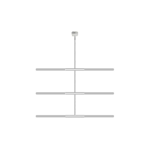 Lampadario tubolare acrilico moderno moderno 2/4/6 luci in bianco/nero/oro a soffitto in luce calda/bianca