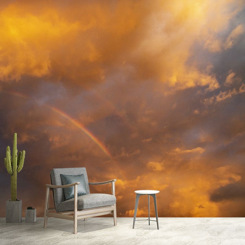 Rainbow Sky Mural Wallpaper for Wall Decor Contemporary Girls Room Water Resistant