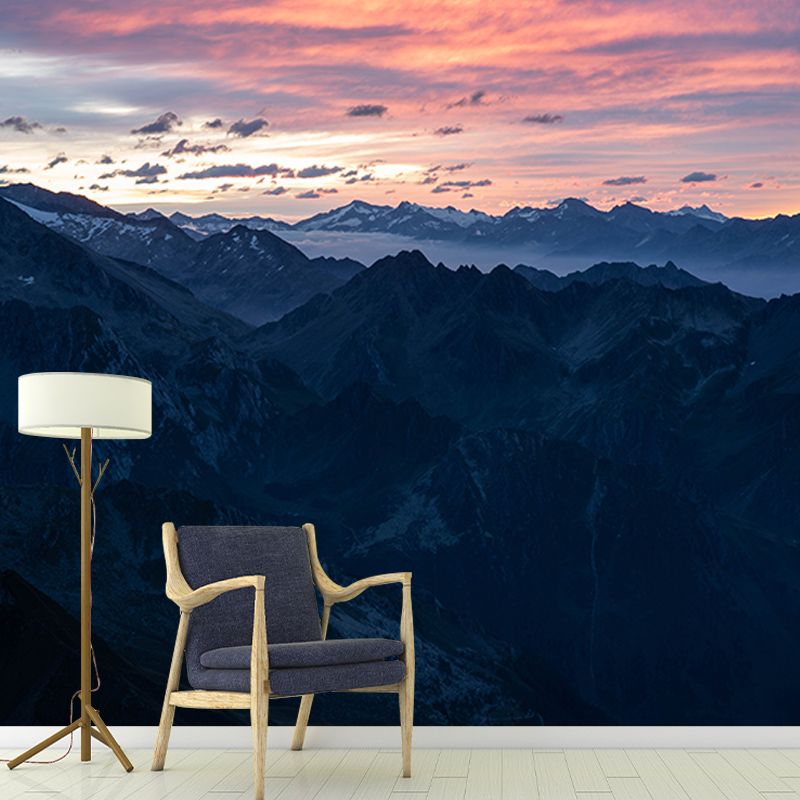 Alpine Wall Mural Stain Resistant Living Room Wall Decor, Made to Measure