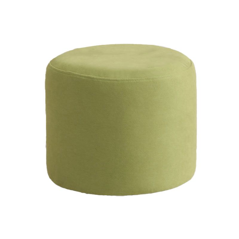 Contemporary Pure Color Footstool Round Tear Resistant Footstool
