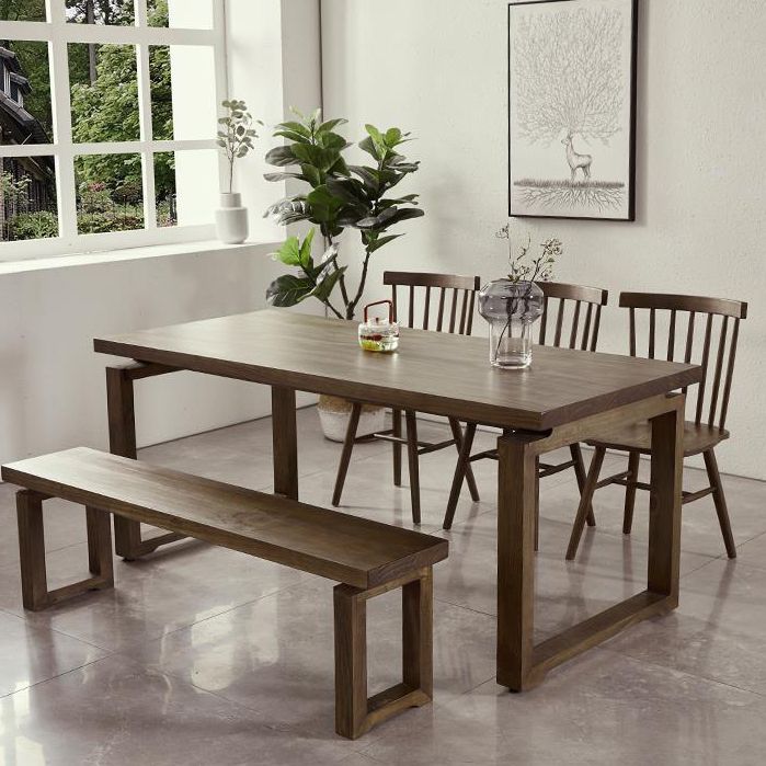 Modern 1/2/3/5/7 Pieces Dining Set Rectangle Wood Dining Table for Dining Room