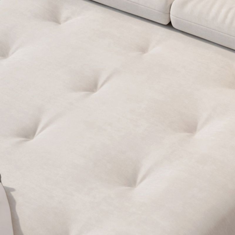 Tufted Glam Convertible Sofa Full/Queen-size Upholstered Loveseat with 2 Pillows