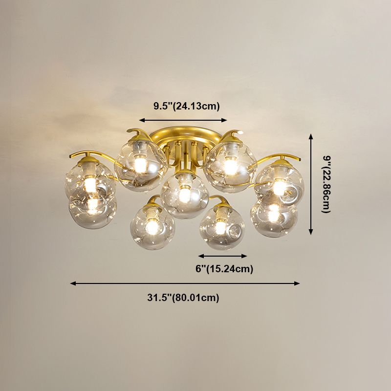 Dekorative Unterputzleuchte aus Glas für das Wohnzimmer