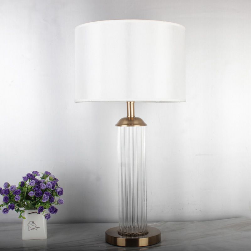 Tarea de columna contemporánea iluminación de la tarea cortada a mano 1 bombilla lámpara de escritorio pequeña en oro