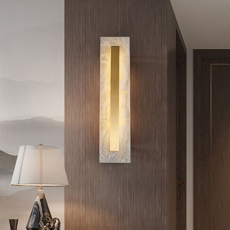 Single Modern Golden Wall Mounted Sconce LED Shaded Wall Light for Foyer