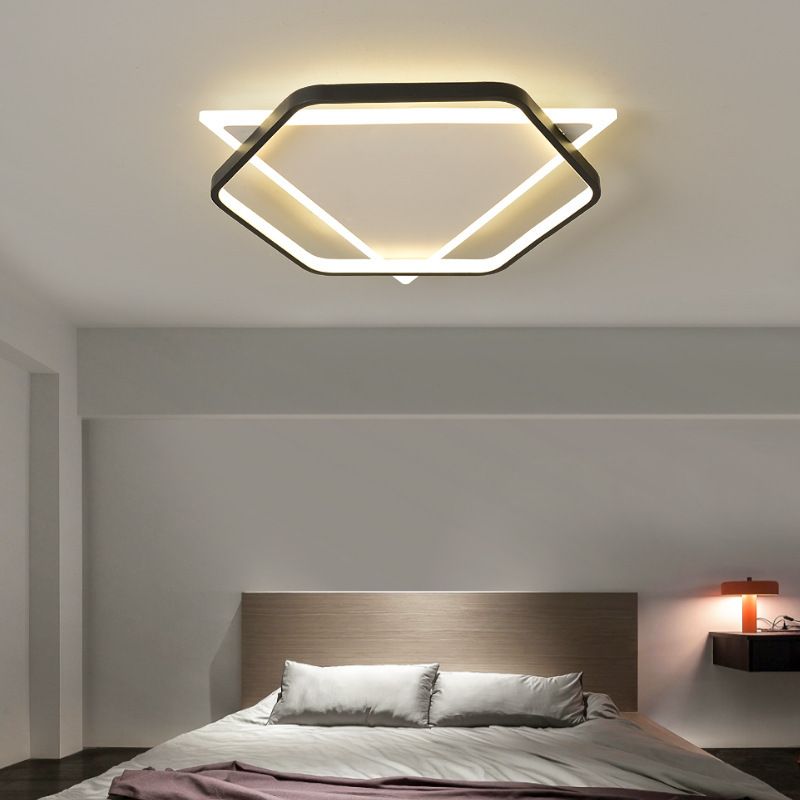 Acryl geometrische inbouwlamp moderne stijl LED zwart-witte plafondverlichting