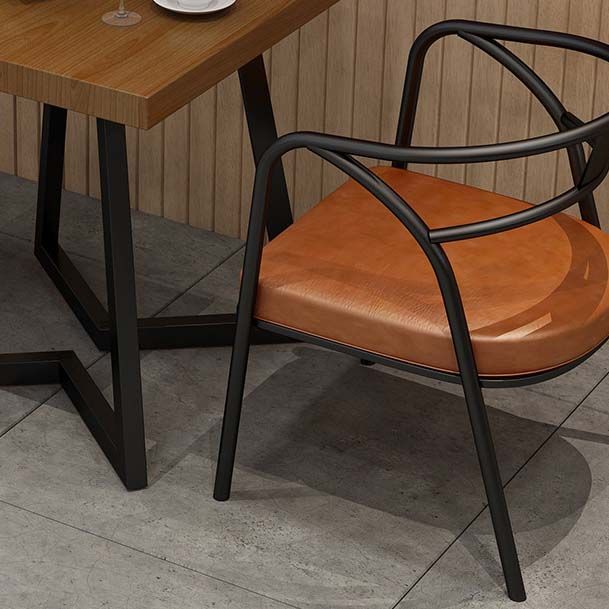 Industrial Double Pedestal Dining Table Wood Table for Cafe Bar
