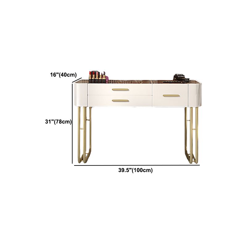 30.70" High Makeup Vanity Desk White Vanity Tables with Drawer