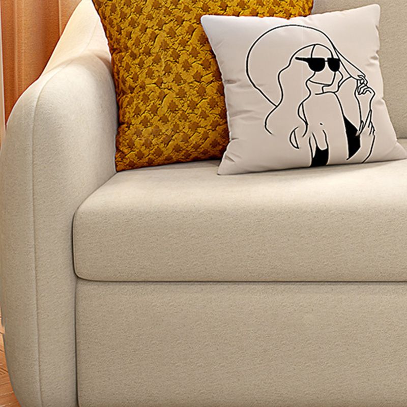 Glam Style Velvet Sleeper Sofa with Cushion Back in Metal Base