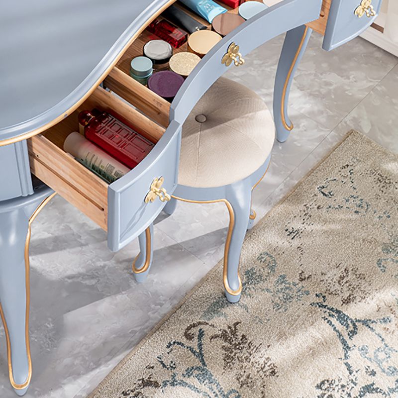 Victorian 3-Drawer Makeup Counter Solid Wood Vanity Dressing Table