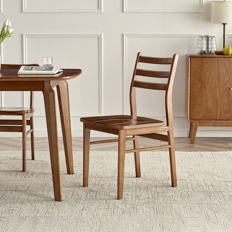 Dining Room Modern Solid Wood Ladder Back Armless Dining Chair