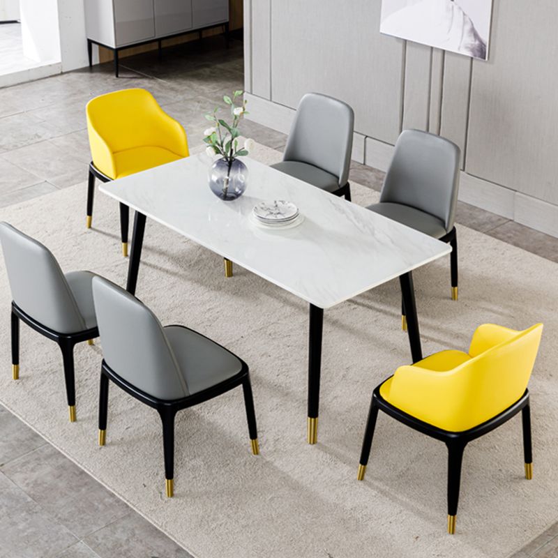 Silla auxiliar industrial tapizada para el hogar, silla de comedor Parsons con acabado mate (juego de 2)