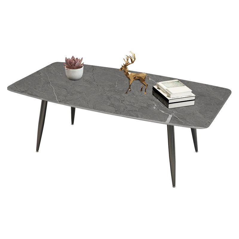 Rectangle Slate Coffee Table Glam 4 Legs Coffee Cocktail Table