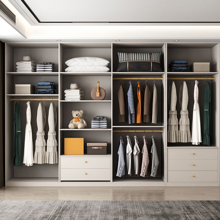 Contemporary Style Wardrobe Armoire Engineered Wood Wardrobe for Home