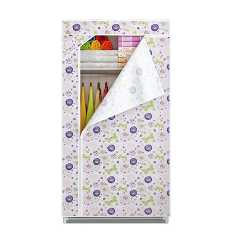 Contemporary Storage Cabinet with Metal Frame Matte Finish Cabinet for Bedroom