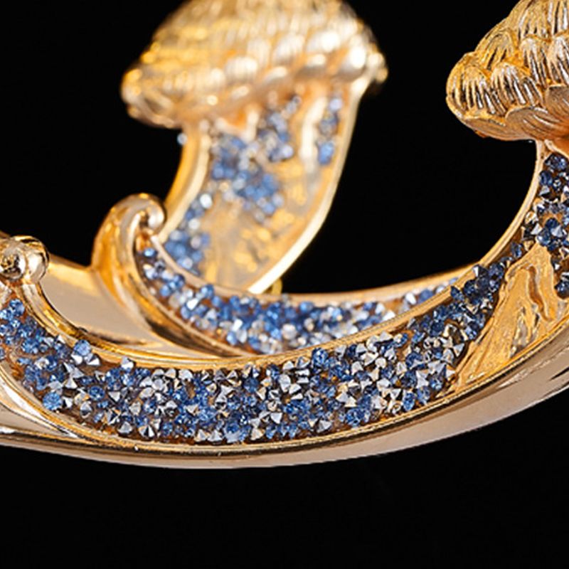 Nordic Style Chandelier Light Gold Living Room Pendant Light with Crystal Drop