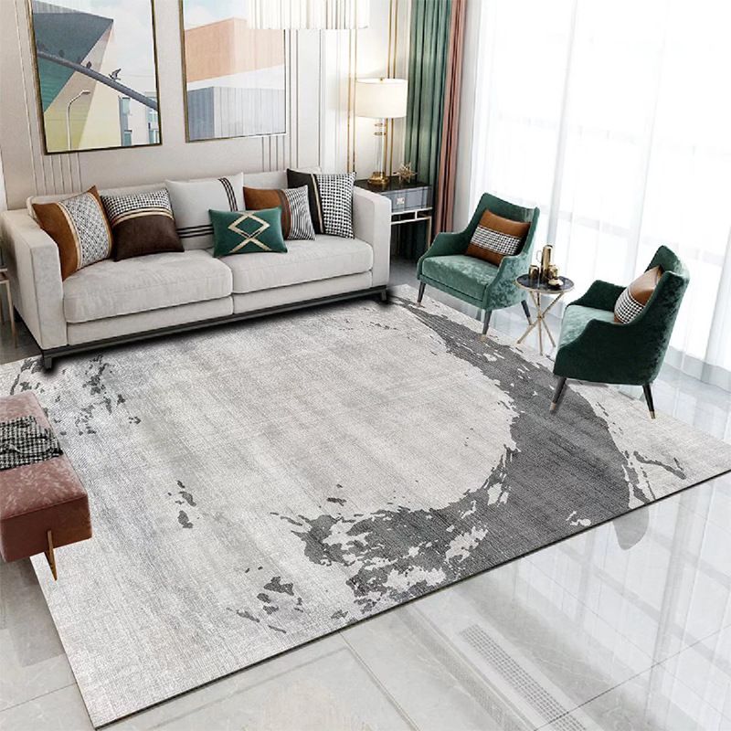 Industrial Rug Polyester Abstract Graphic Rug Stain Resistant Rug for Home Decor