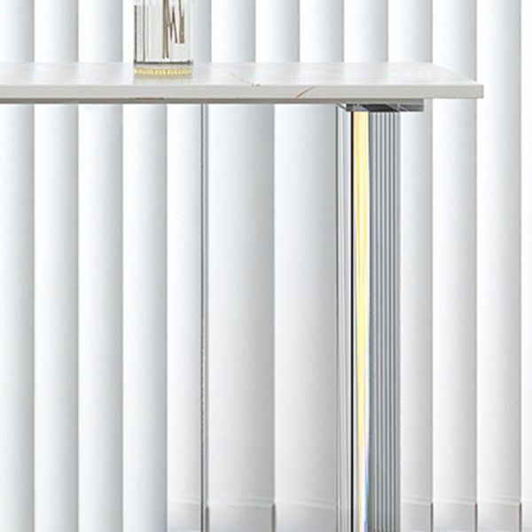 Contemporary Sintered Stone Acrylic Base Bar Table for Kitchen Dining Room