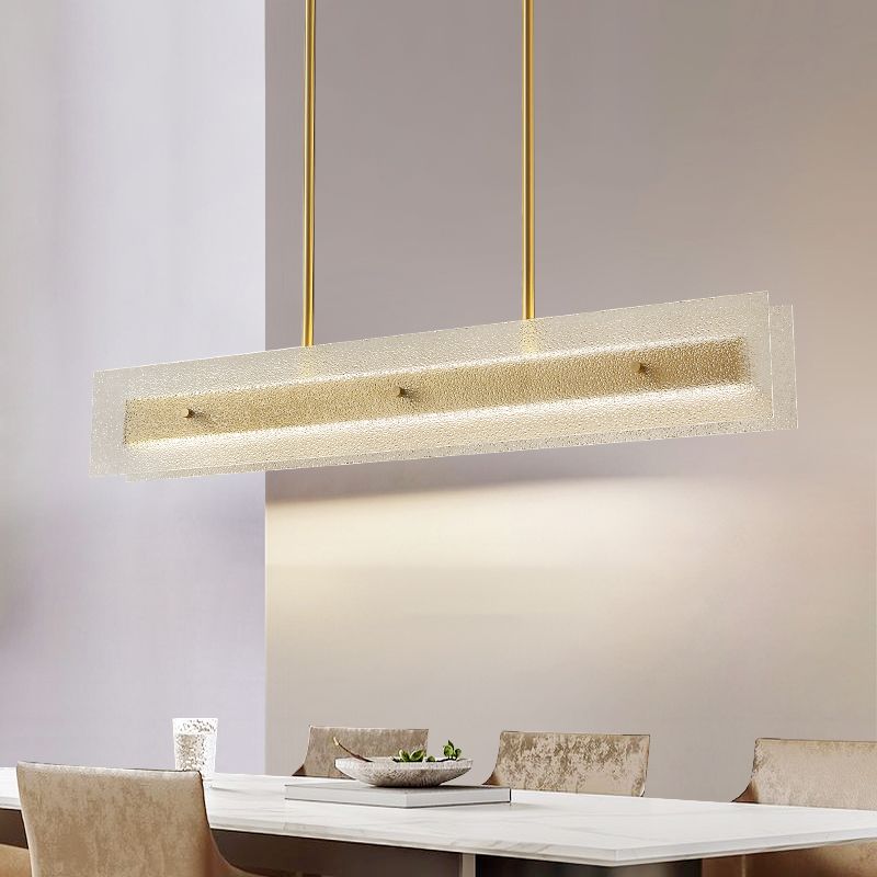 Idea de iluminación de la isla rectangular de estilo contemporáneo Vidretes 1 Light Island Light