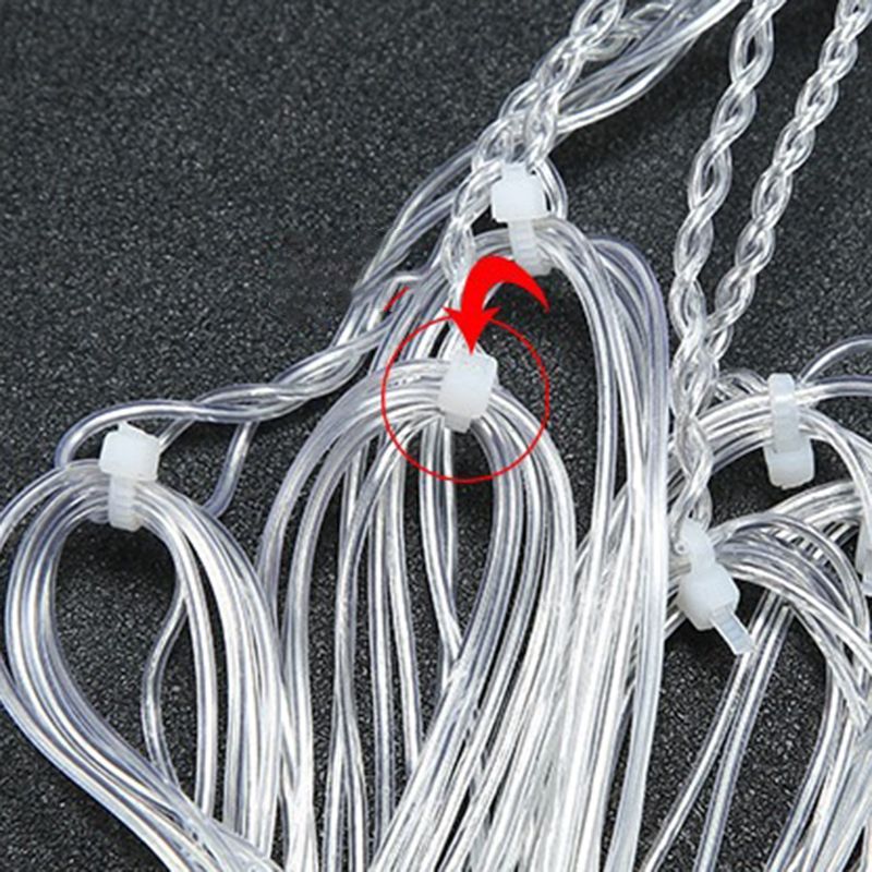 Moon and Star Curtain String Lamps Artistic Plastic 12-Head LED Festive Light