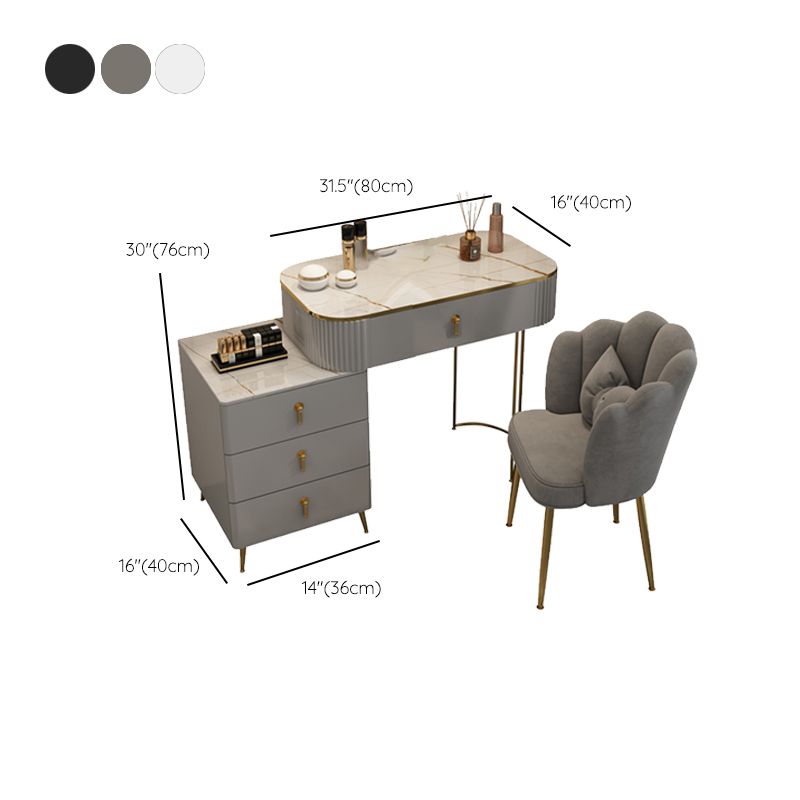 Lighted Mirror Makeup Vanity Storage Box Vanity Dressing Table