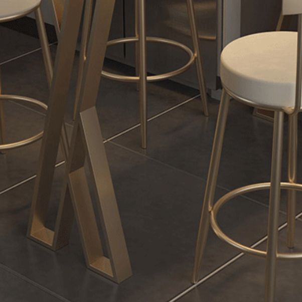 Industrial 1/2/3/5 Pieces Bar Table Set Rectangle Stone Counter Table with High Stools