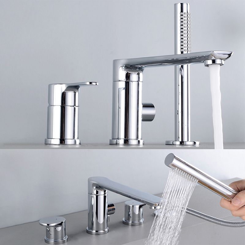 Modern Deck Mounted Metal Tub Filler Metal Tub Filler with Hose