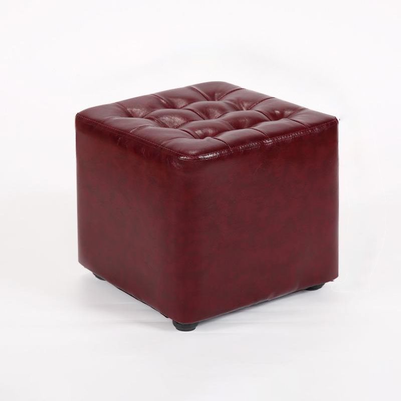Cube Ottoman Square Solid Color Water Resistant Glam Ottoman