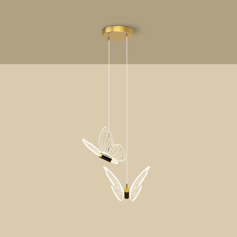 LED Butterfly Schatten Anhänger Kronleuchter nordisch Luxusstil Schmetterlingsleuchte für Wohnzimmer