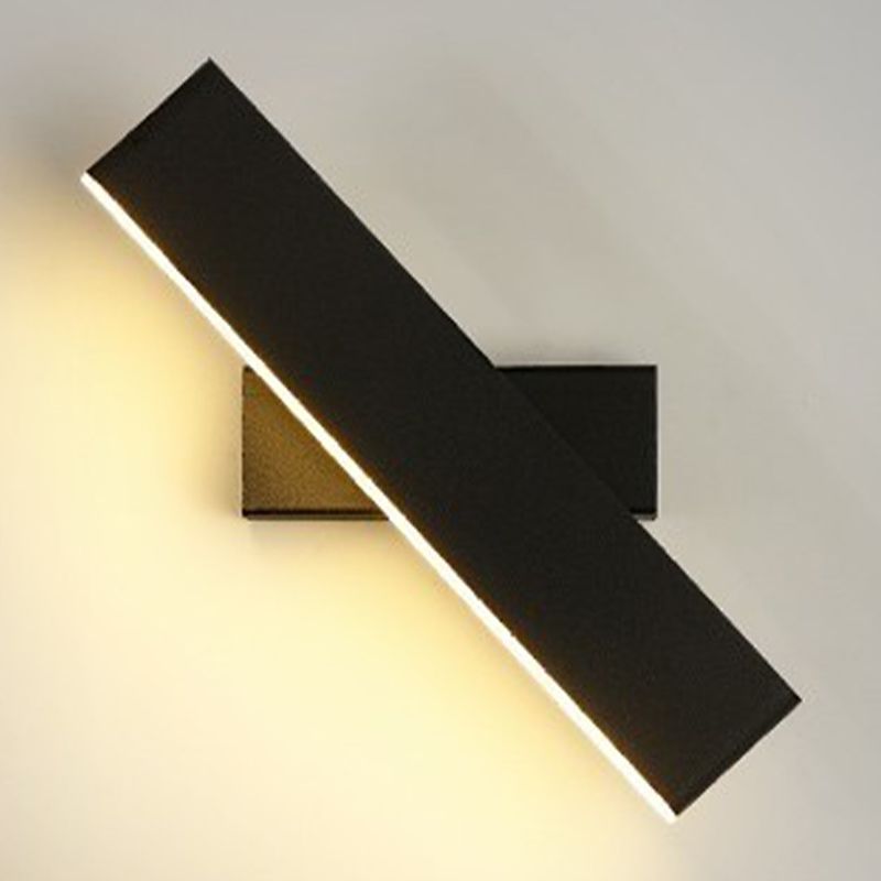 Modern Style Rectangular Wall Lamps Metal 1 Light Wall Mounted Lamps