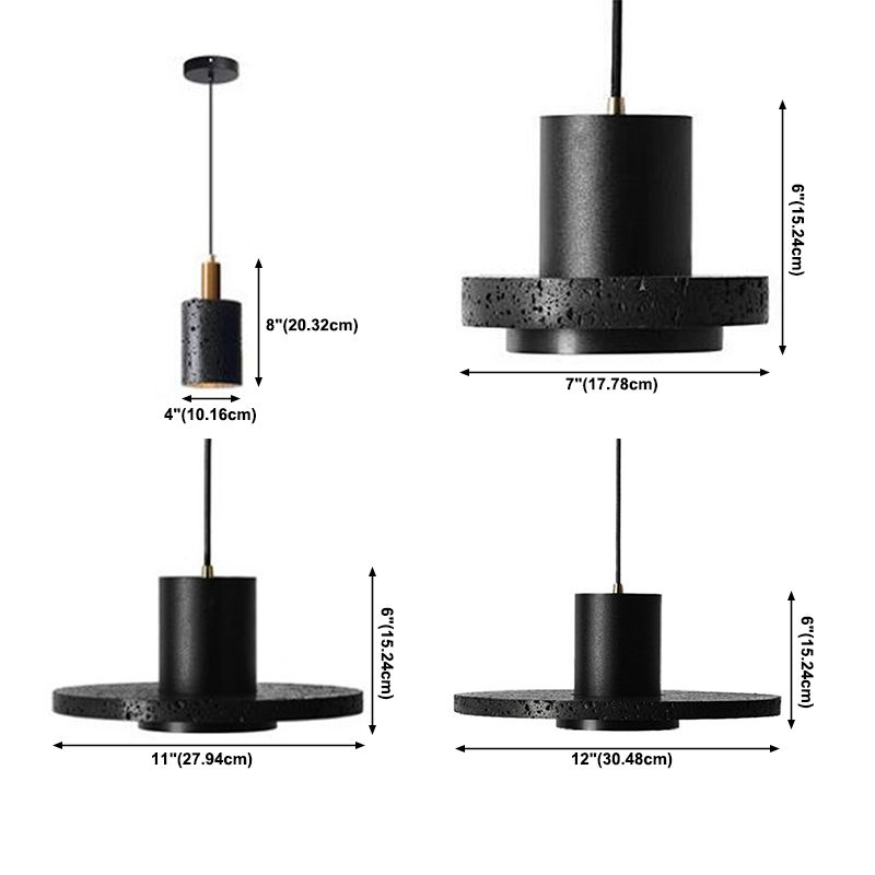Moderner Stil hängend Licht Steinzylinder Anhänger Licht für das Lernen Esszimmer