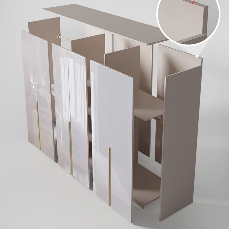 Bedroom Soft Close Doors Armoire Modern Style Wooden Wardrobe Cabinet