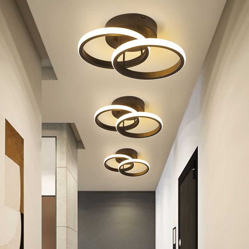 Geomtric Semi Flush Mount Light Acrylic Creative Flush-Mount Light Fixture for Hallway