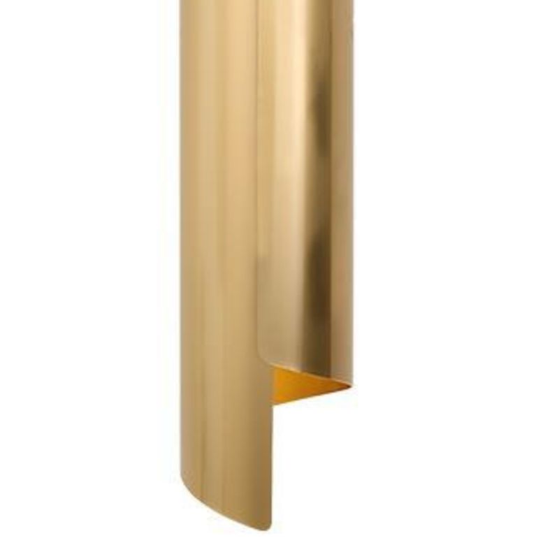 Post Modern 1 - Light Wall Mount Fixture Iron Tube Wall Lighting in Gold Finish