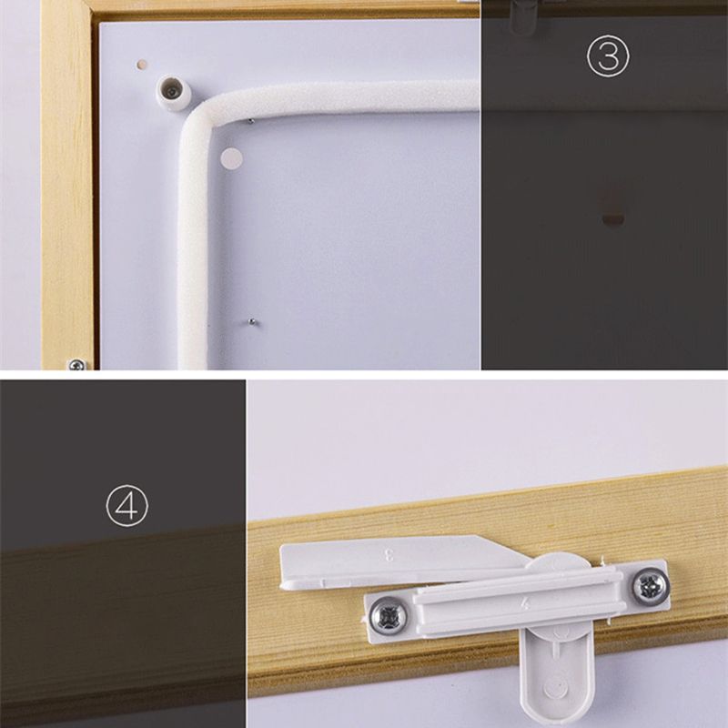 Wooden Flush Mount Ceiling Light LED Square Flush Mount Light for Living Room Bedroom