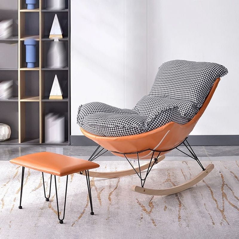 Modern Rocker Chair Upholstered with Light Legs Glider for Living Room
