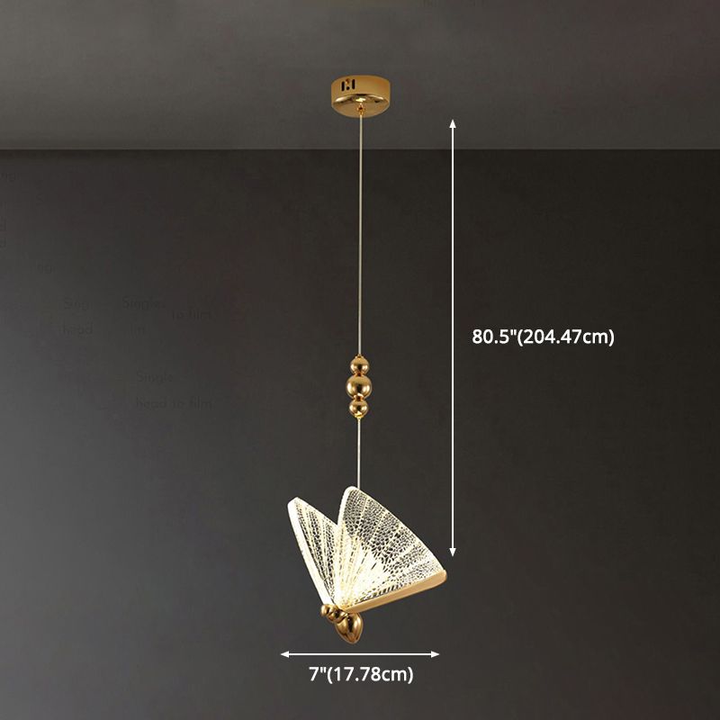 Simplicité moderne Butterfly Plafond Suspension lampe de plafond acrylique Fixage de plafond pour restaurant