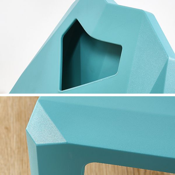 Chaise de salle à manger contemporaine à dossier solide, chaise de cuisine en plastique