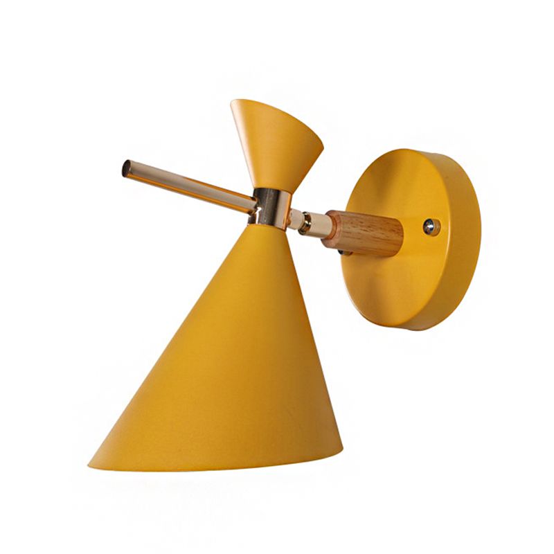 Hoekschaduw Wand SCONCE MACARON METAL 1 licht zwart/wit/roze/geel/groene wand sconce licht voor slaapkamer