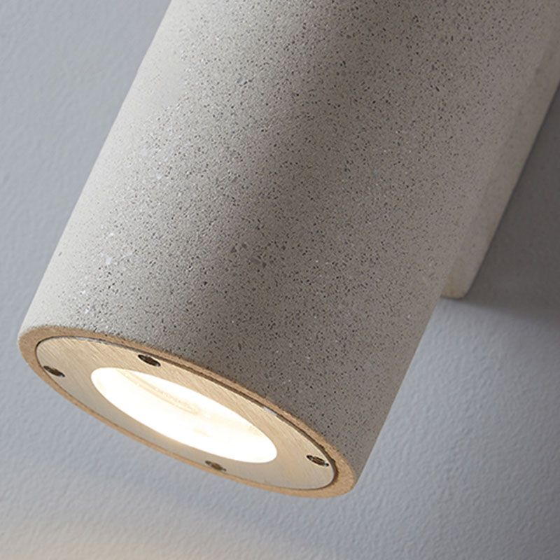 Lampada a parete Moderna lampada a parete grigia a 2 luci con tonalità di cemento