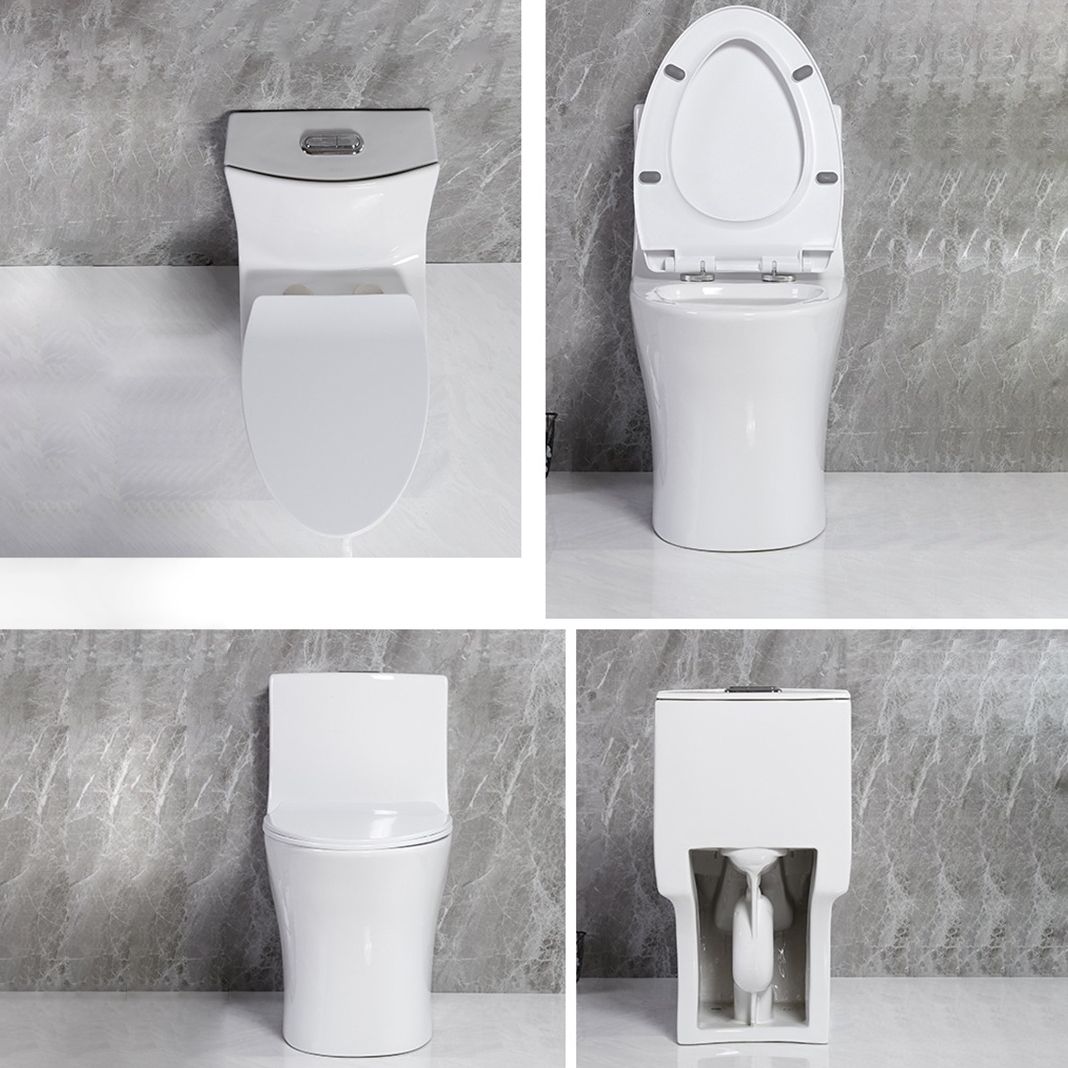 Modern Siphon Jet Toilet Floor Mount Flush Toilet with Toilet Seat