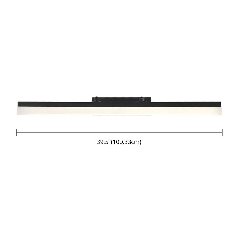 Acrylic Linear Wall Sconce Lighting Minimalist LED Black Wall Mount Lamp for Bathroom