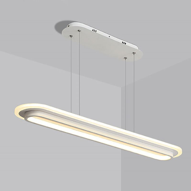 Lámpara colgante de LED de elipse minimalista comedor acrílico lámpara colgante