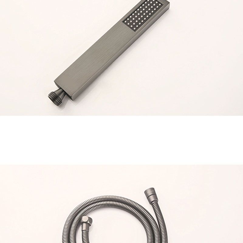 Modern Freestanding Tub Filler Trim Copper Floor Mounted with Handshower Bathroom Faucet
