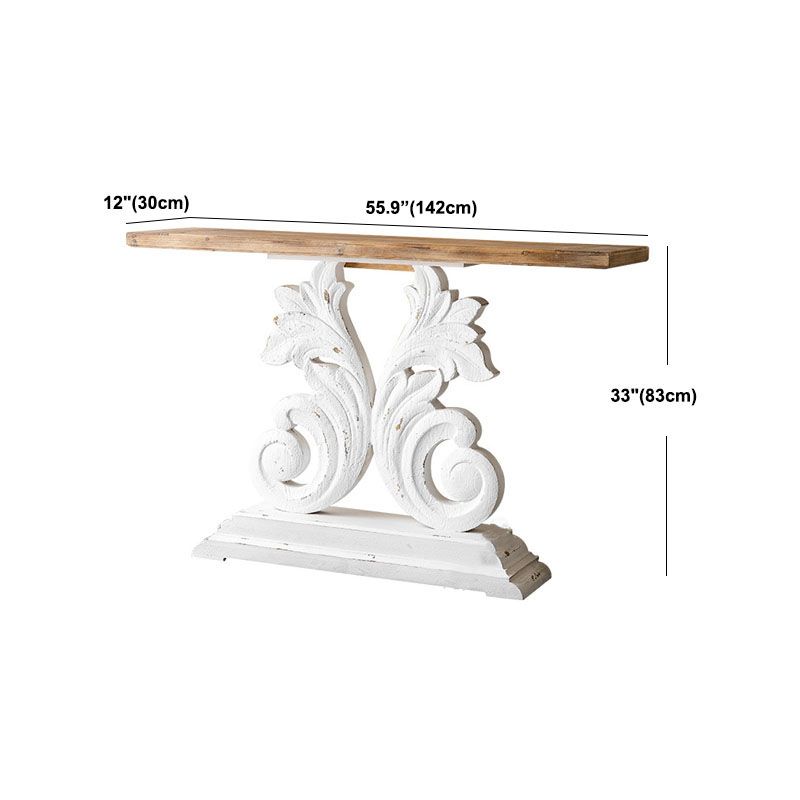 French Country Wooden Console Sofa Table Rectangle Console Accent Table for Hall