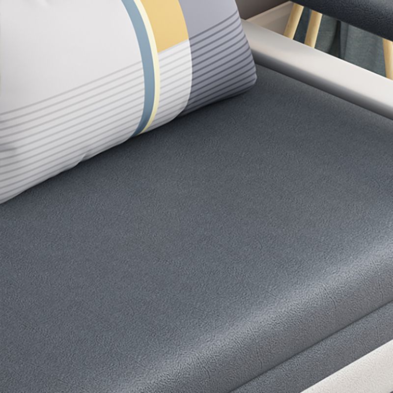 Tight Back Convertible Fabric Sofa Bed High Wear Resistance Square Arm Sofa Bed